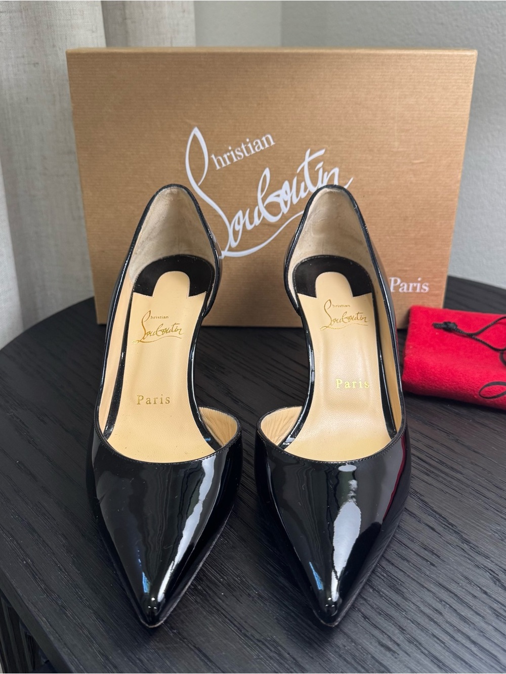 Christian Louboutin Iriza 70 Pumps Patent Black 39.5 - Picture 2 of 9